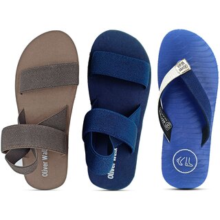                       OLIVER WALK Casual Sandals - Flip Flop Pack of 3                                              