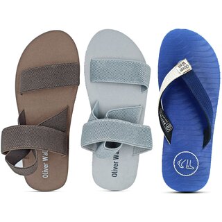                       OLIVER WALK Unisex Slipper  Sandal Set of 3                                              