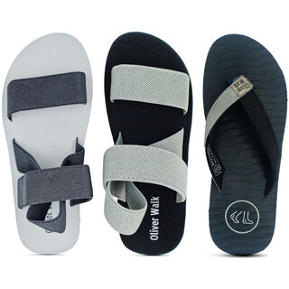                       OLIVER WALK Men Flip Flop  Sandal Set of 3                                              