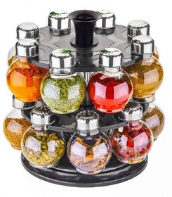 Sudani High Quality 360 Revolving Gol Spice Rack With 16 Container For Samart Kithceng (Gol Spice-16)