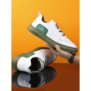 Buy Woakers Men White Olive Lace up Casual Shoes Online at Shopclues