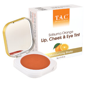 TAC The Ayurveda Co Satsuma Orange Lip, Cheek  Eye Tint For Natural Blush, 5g