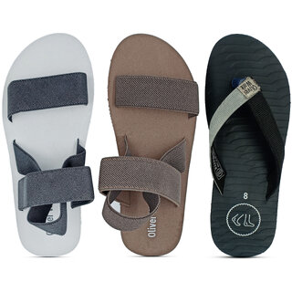                       OLIVER WALK Casual Slipper - Sandal Set of 3                                              