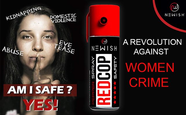 Buy Newish Metal Powerful Pepper Spray Self Defence for Women Shots 50 (35  gm / 55 ml) (Red) Online - Get 34% Off