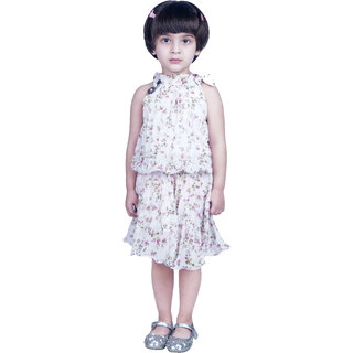                       Kid Kupboard Regular-Fit Baby Girl's Cotton Frock Multicolor, Sleeveless, Pack of 1                                              