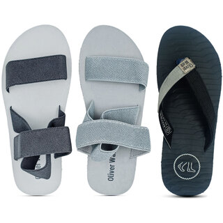                       OLIVER WALK Comfy Flip Flop  Sandal Set of 3                                              