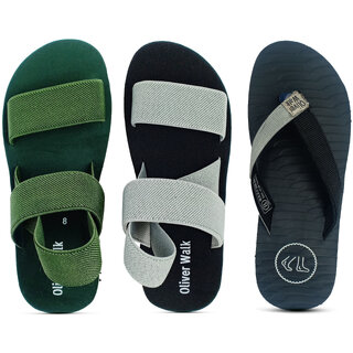                       OLIVER WALK Comfy Sandal and Slipper Set of 3                                              