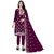 Sharda Creation Maroon Oraganza Embroidered Unstitched Dress