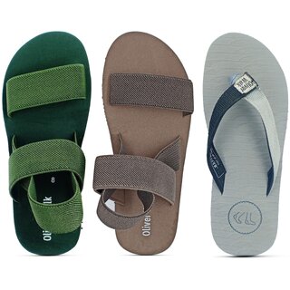                       OLIVER WALK Slipper - Sandal Pack of 3                                              