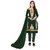 Sharda Creation Green Polycotton Embroidered Unstitched Dress