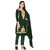 Sharda Creation Green Polycotton Embroidered Unstitched Dress