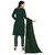 Sharda Creation Green Polycotton Embroidered Unstitched Dress