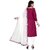 Sharda Creation Purple Cotton Embroidered Unstitched Dress
