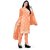 Sharda Creation Brown Oraganza Embroidered Unstitched Dress