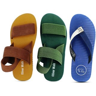                       Styles Men Comfortable Sandal - Flip Flop Set of 3                                              