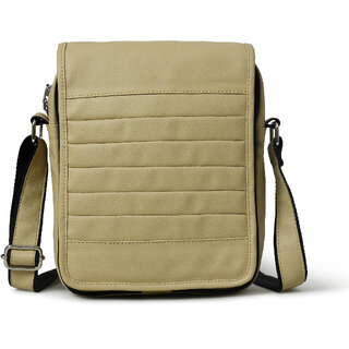 MATRICE messenger bag with cream faux vegan leather(NE-S-0806-Cream)