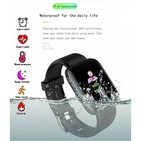 D116 Fitness Smart Band Activity Tracker Smartwatch with Sleep Monitor, Step Tracking, Heart Rate Sensor for Men, Women, Kids (Black
