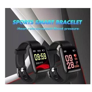                       iD116 SMART FITNESS TRACKER SMART WATCH (Black Strap)                                              