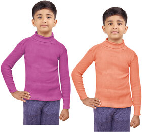 IndiWeaves Boys Wollen Warm High Neck Full Sleeves Skivvy for Winter (Pack of 2)