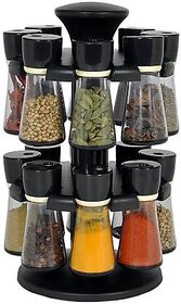 Multipurpose Revolving Plastic Spice Rack / Condiment Set/Salt  Pepper Set Spice Set  (Plastic)