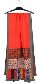 TAVAN Pure Cotton Embroidered Red Women Dupatta