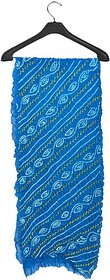 TAVAN Georgette Self Design Blue Women Dupatta