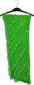 TAVAN Georgette Self Design Green Women Dupatta