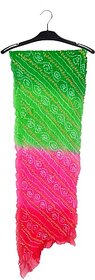 TAVAN Georgette Self Design Pink, Light Green Women Dupatta