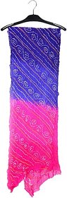 TAVAN Georgette Self Design Purple, Pink Women Dupatta