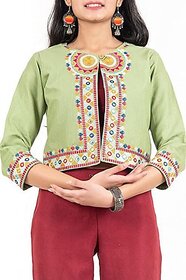 TAVAN Women Embroidered Ethnic Jacket