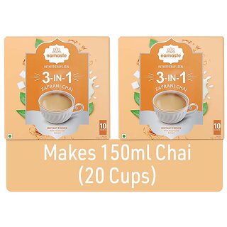 Namaste Chai Instant Tea Premix Assam Zaffrani Chai (22g x 20 Sachets)