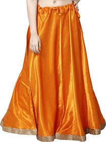 TAVAN Women Solid Flared Orange Skirt