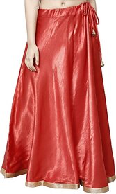 TAVAN Women Solid A-line Red Skirt