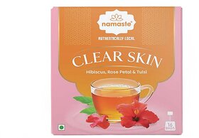 Namaste Chai Clear Skin Dip Tea, Pack Of 16 Bags, Green Tea Box (16 Bags)
