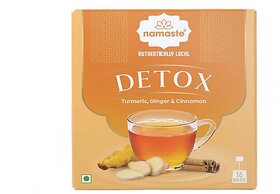 Namaste Chai Detox Tea, Pack Of 16 Bags, Green Tea Box (16 Bags)