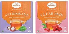 Namaste Chai Antioxident Clear and Pure Herbal Green Tea Combo Pack 20 Sachets (2 x 220 g)