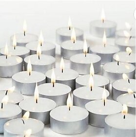 Scent Valley - Pack of 100 pcs Tea Light Candle Smock Less, Burn time About 3 Hrs,