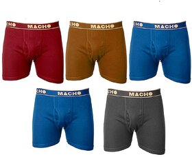(PACK OF 5) MACHO Men's Long Trunk/Underwear - Multi-Color