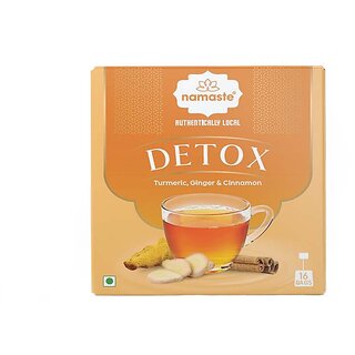 Namaste Chai Detox Tea, Pack Of 16 Bags, Green Tea Box (16 Bags)