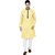 TAVAN Men Embroidered Cotton Blend Straight Kurta (Yellow)