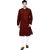 TAVAN Men Solid Khadi Cotton Straight Kurta (Red)