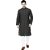 TAVAN Men Self Design Cotton Silk Straight Kurta (Black)