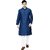 TAVAN Men Self Design Cotton Silk Straight Kurta (Blue)