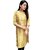 TAVAN Women Leheriya Art Silk Straight Kurta (Yellow)