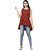 TAVAN Women Printed Pure Cotton High Low Kurta (Maroon)