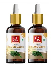 Alpha Essenticals Dill, Anethi Essential Oil  Anethum graveolens, 100 Pure Therapeutic Grade, Pack of 2, 15ml Each