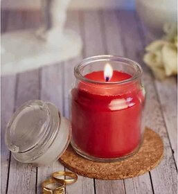 Scent Valley - Apple Cinnamon Scented 3Oz Red Jar Candle