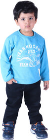 Kid Kupboard Regular-Fit Baby Boy's Cotton Light Blue Sweatshirt, Full-Sleeves, Pack of 1