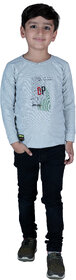Kid Kupboard Regular-Fit Boy's Cotton Light Grey Sweatshirt, Full-Sleeves, Pack of 1