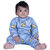 Kid Kupboard Regular-Fit Baby Boy's Cotton Babysuit Blue, Full-Sleeves, Pack of 1
